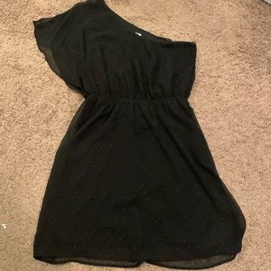 One shouldered black dress